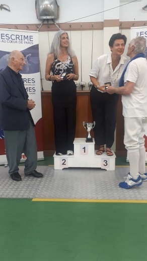 Épée Dames. 1ère A.Celier, 2ème Cl. Da Costa, 3ème E.Cornil-Guibert