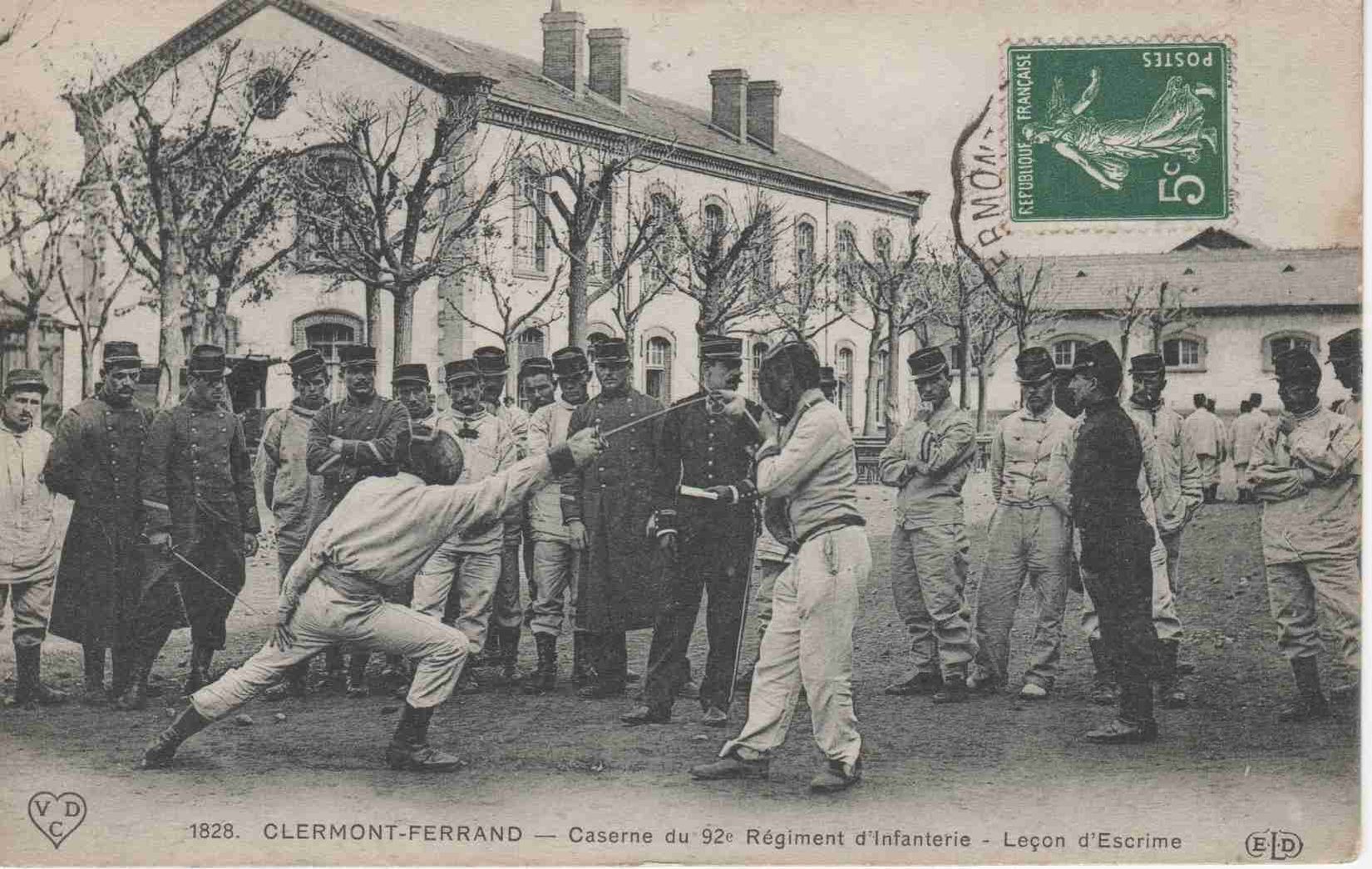 Les cartes postales et l’Escrime