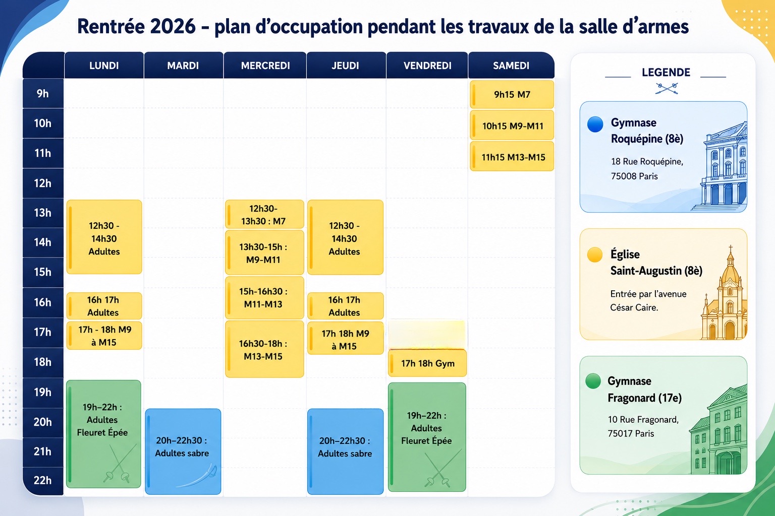 Escrime à Paris : Le programme « Hors les Murs » de la salle d’armes du CNA pour l’été et la rentrée 2026